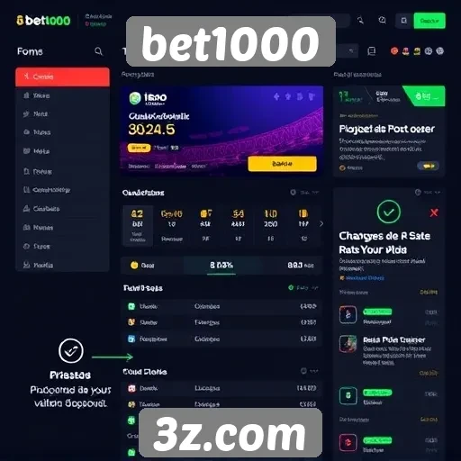 Características da interface do usuário do bet1000