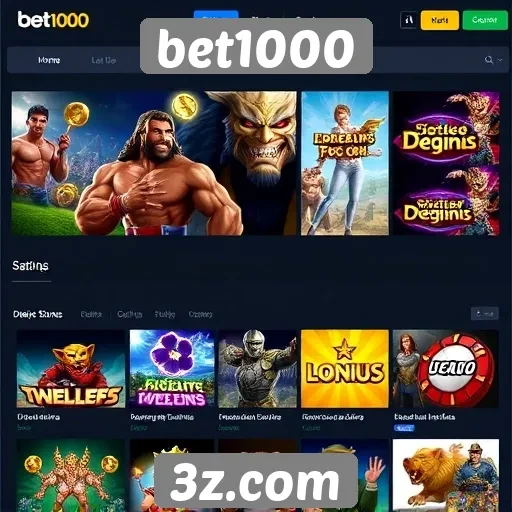 Variedade de jogos disponíveis no bet1000